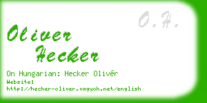 oliver hecker business card