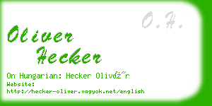 oliver hecker business card